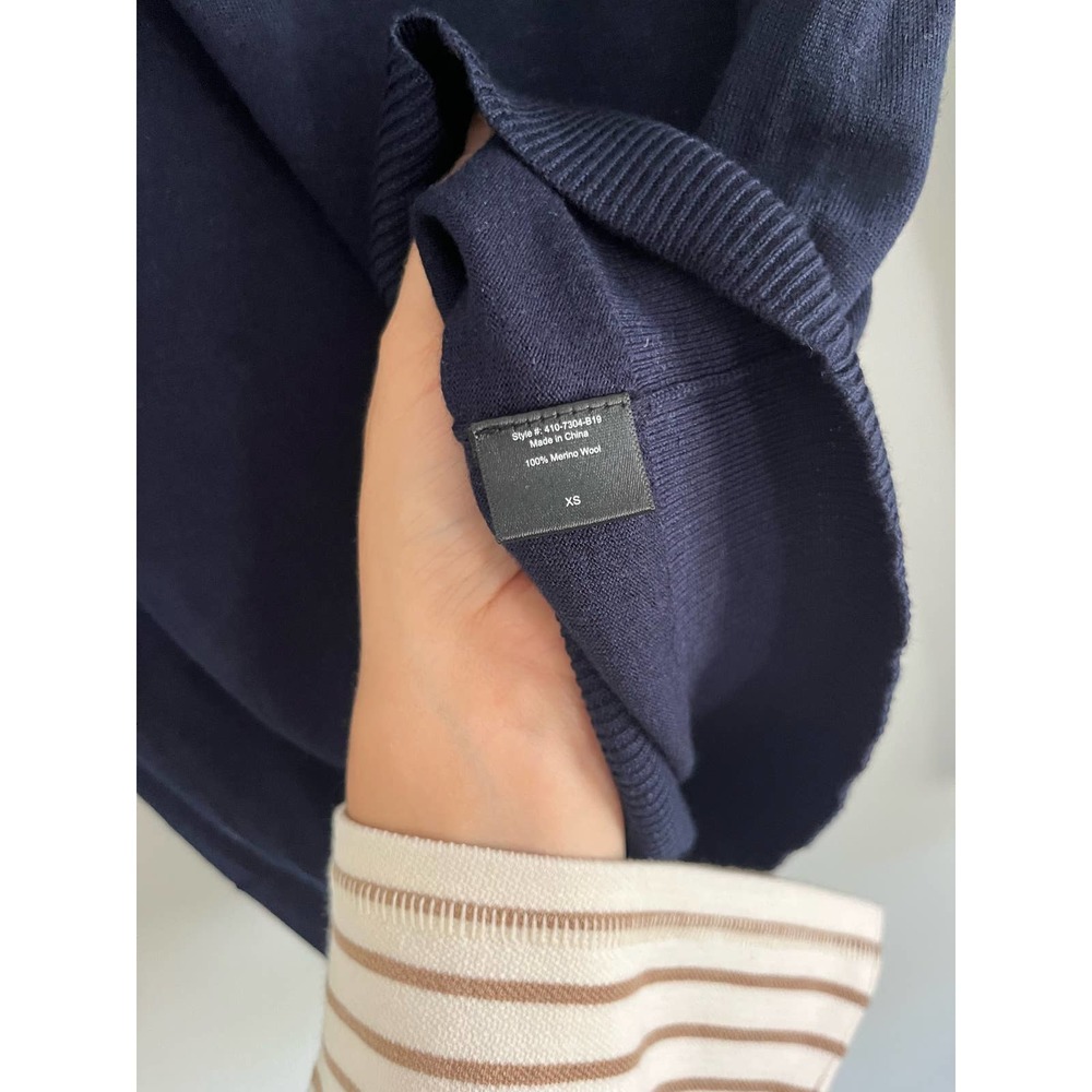 Jenni Kayne | Hudson Sweater | 100% Merino Wool | Navy | Sz XS - Picture 4 of 7